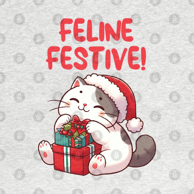 Feline Festive Christmas Cat by Takeda_Art